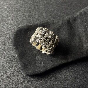 Chrome Hearts Cemetery Multi Cross Silver Ring Size 9.5 17.7g